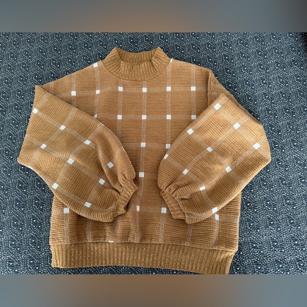 Anthropologie Porridge Cozy Mock Turtleneck Sweater in *TAN*, Small - Picture 2 of 4